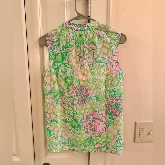 Lilly Pulitzer Sleeveless Silk Elsa Blouse Size XS NWT🌸🌸🌸 - Picture 2 of 7